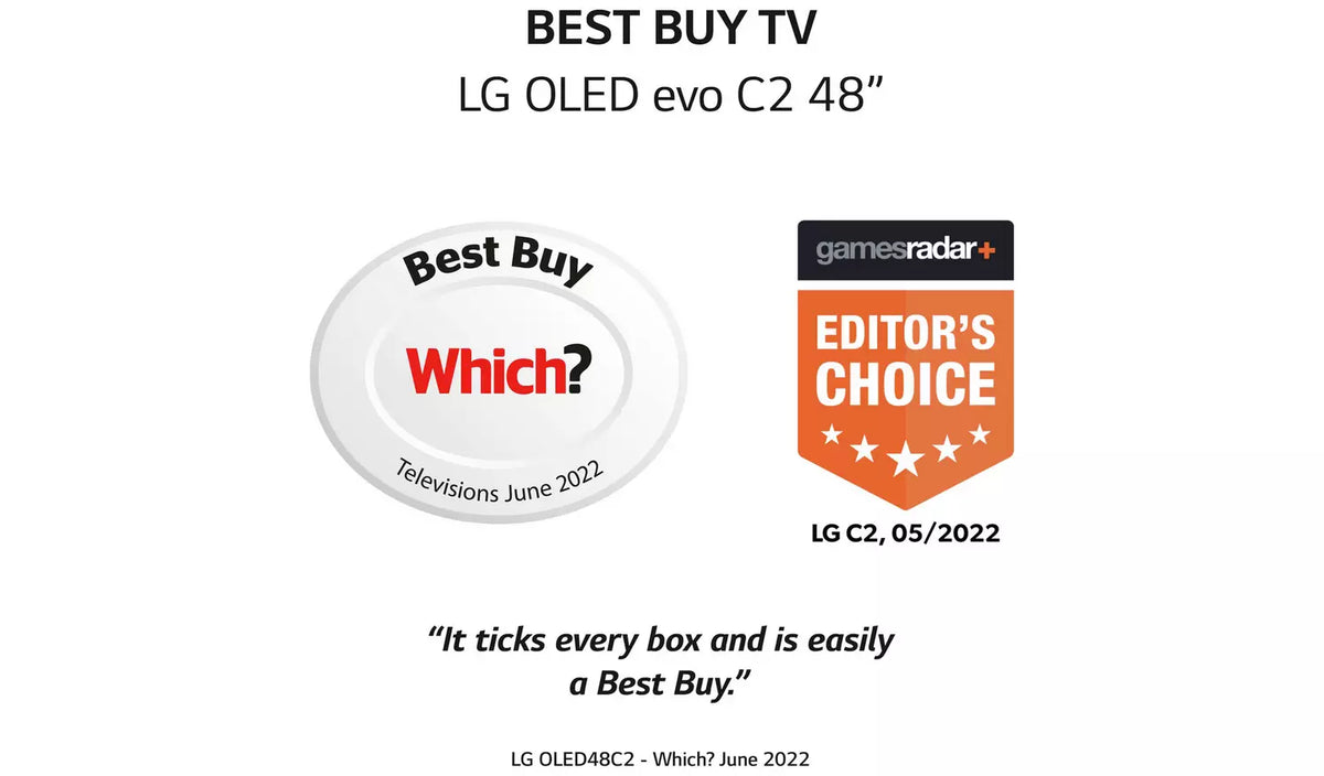 LG OLED48C24LA 48" Smart 4K Ultra HD HDR OLED TV with Google Assistant & Amazon Alexa - smartappliancesuk