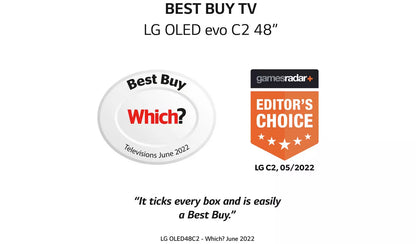 LG OLED48C24LA 48" Smart 4K Ultra HD HDR OLED TV with Google Assistant & Amazon Alexa - smartappliancesuk