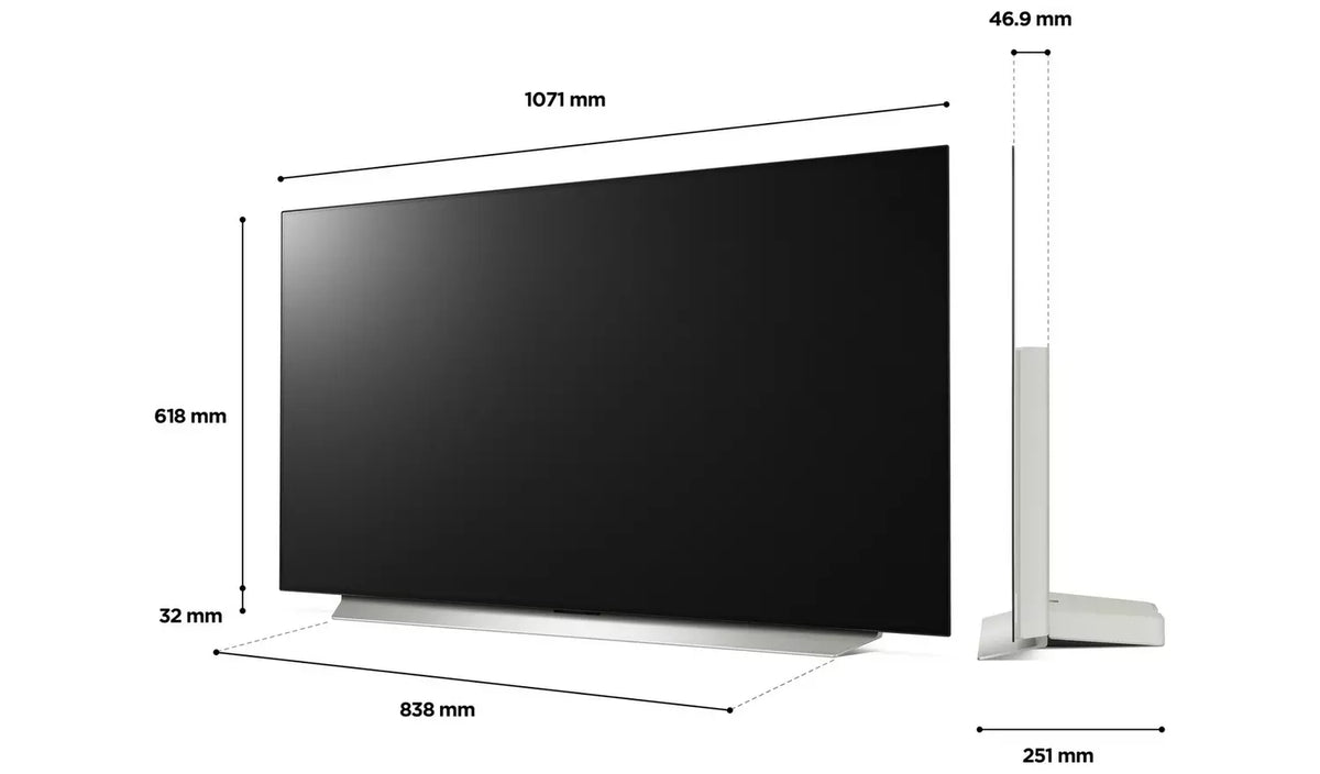 LG OLED48C24LA 48" Smart 4K Ultra HD HDR OLED TV with Google Assistant & Amazon Alexa - smartappliancesuk