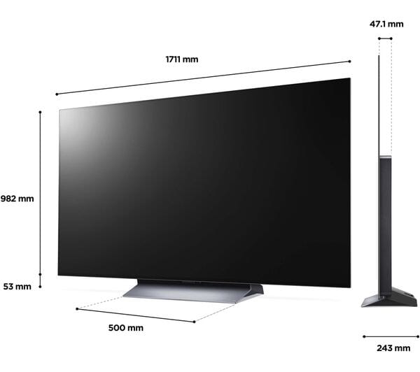 LG OLED77C24LA 77" Smart 4K Ultra HD HDR OLED TV with Google Assistant & Amazon Alexa - smartappliancesuk