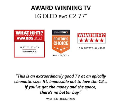 LG OLED77C24LA 77" Smart 4K Ultra HD HDR OLED TV with Google Assistant & Amazon Alexa - smartappliancesuk